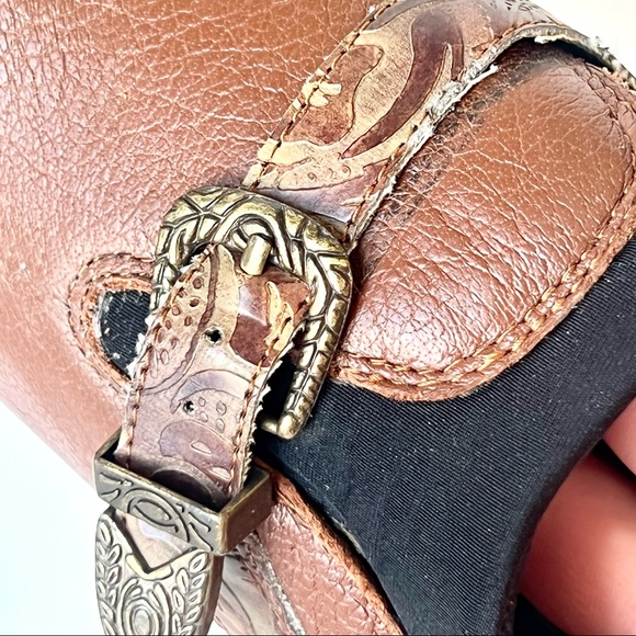 Vintage ACME Leather Short Ankle Western Buckle Booties—SZ. 7-7.5 - Picture 14 of 16